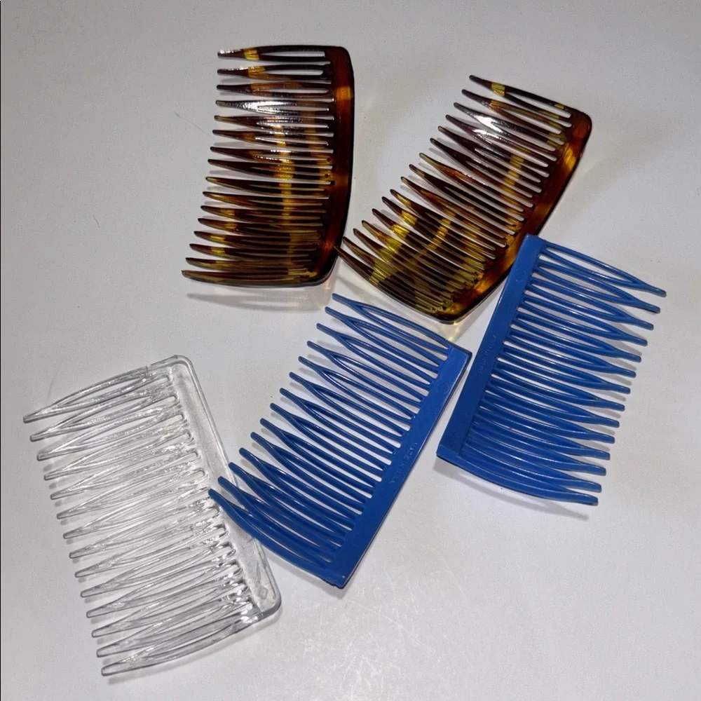 Vtg Goody Side Combs Hair Accessories Lot Of 12 USA Hong Kong Sets